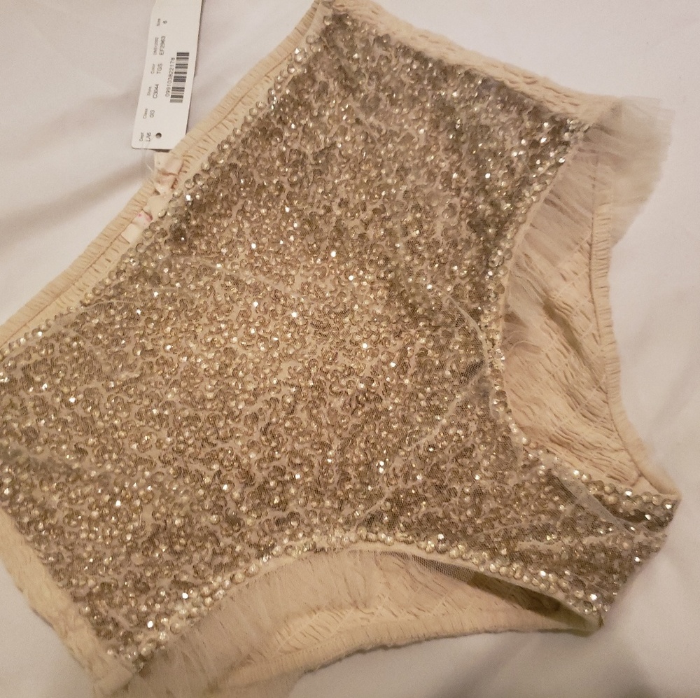 Tutu Du Monde Showstopper Short, Gold Sequin, sz6